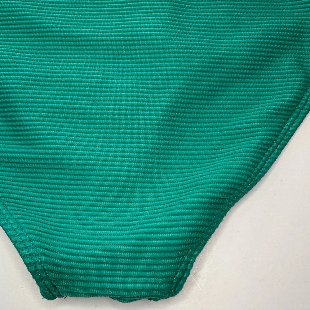 RSQ Bralette Bikini Set Green Striped Textured Strappy Girls Size 10